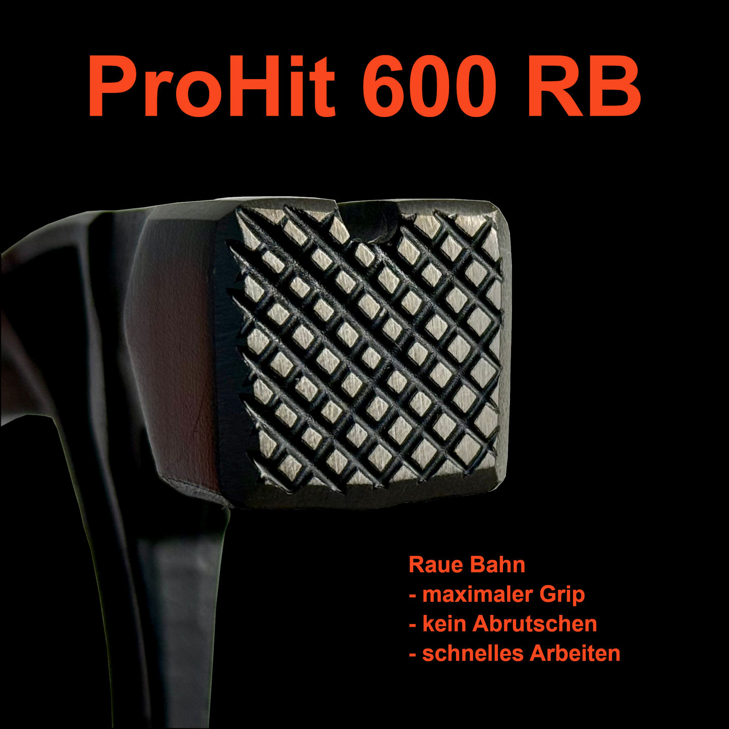 ProBauTech ProHit600 Latthammer 600 g – Zimmermannshammer, Magnet, Nagelrille