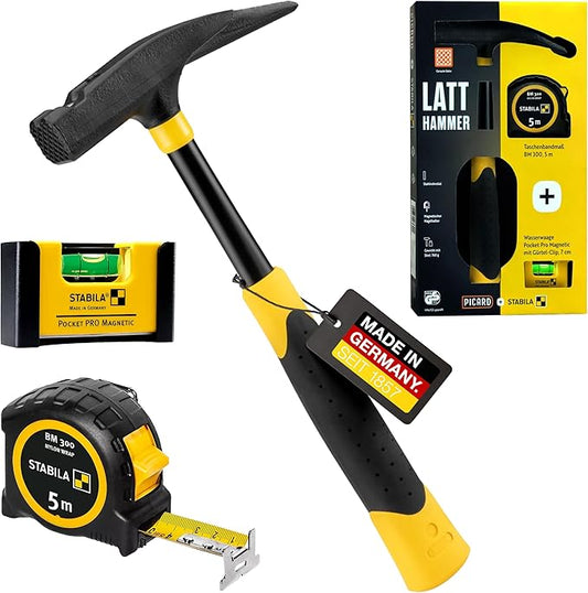 PICARD Latthammer 620M Set mit STABILA Bandmaß und Wasserwaage