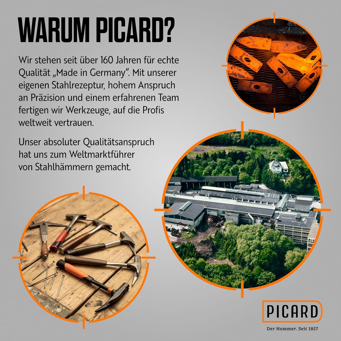 PICARD Latthammer 620M Set mit STABILA Bandmaß und Wasserwaage