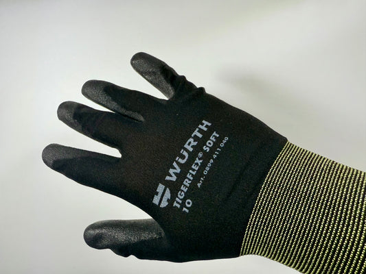 Würth Tigerflex Soft Arbeitshandschuh Handrücken schwarz